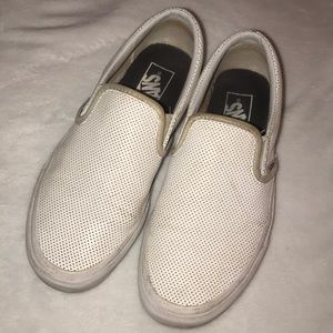 White Leather Vans